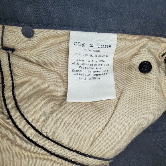 RAG & BONE Stretch Skinny Jeans Black w/ Holes Distressed 27 - Picture 13 of 14